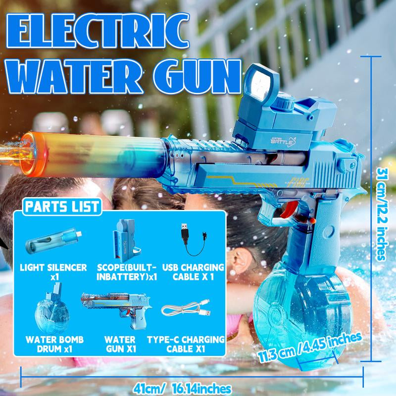 WetJet - High-Powered Electric Water Shooter with LED Lights - Rechargeable Battery