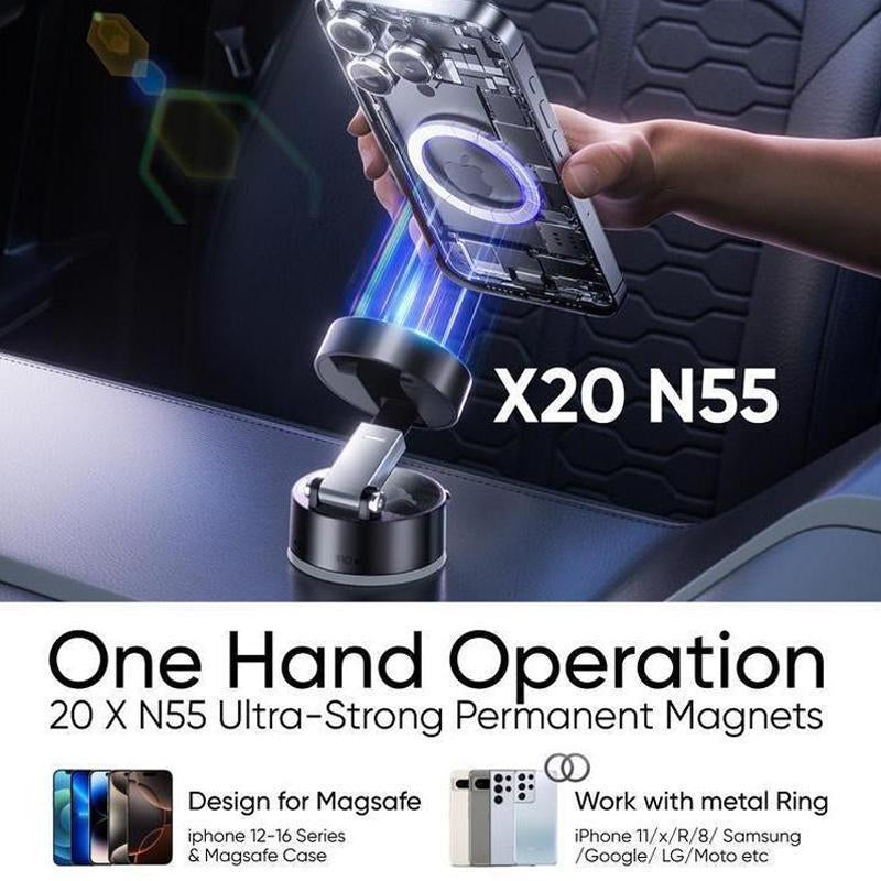 Griplock - Magnetic Phone Stand. Foldable, Retractable, Portable, Strong Magnet