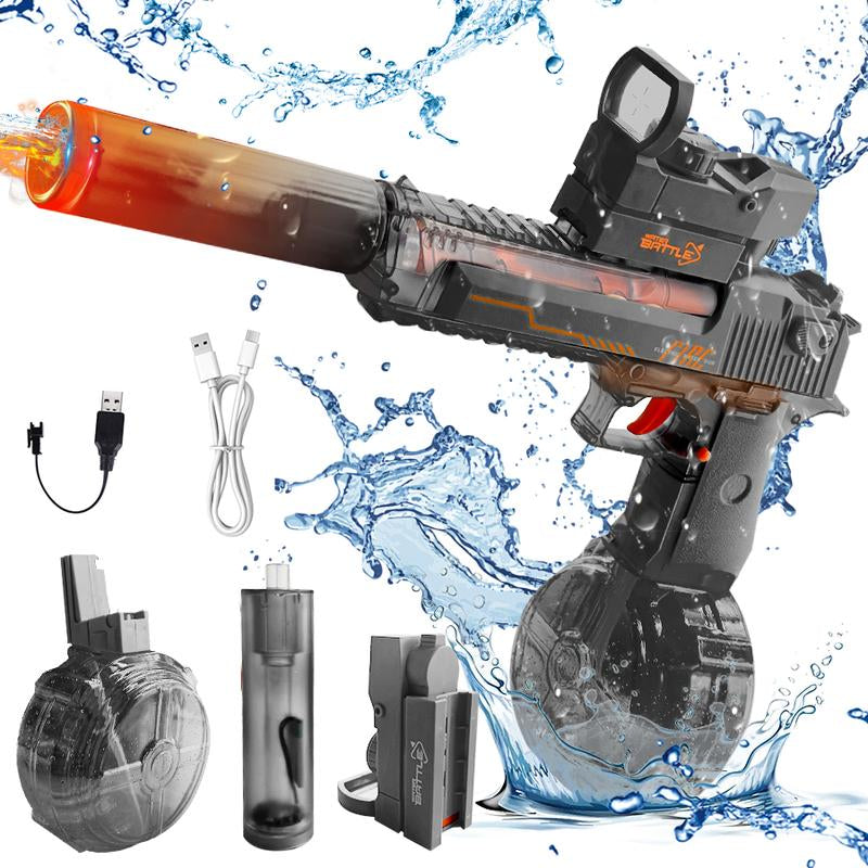 WetJet - High-Powered Electric Water Shooter with LED Lights - Rechargeable Battery